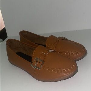 Elegant Brown Loafers with Buckle Detail